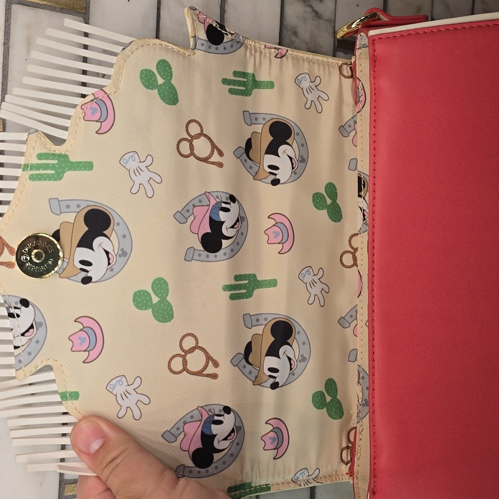 Disney Loungefly Mickey And Minnie Mouse Western Purse - Picture 3 of 13